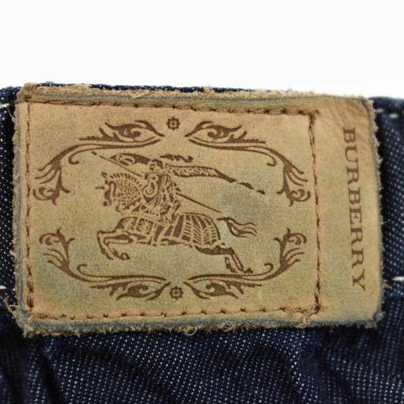 BURBERRY: Blue, Denim & "Nova Check" Logo Jeans - Picture 8 of 8